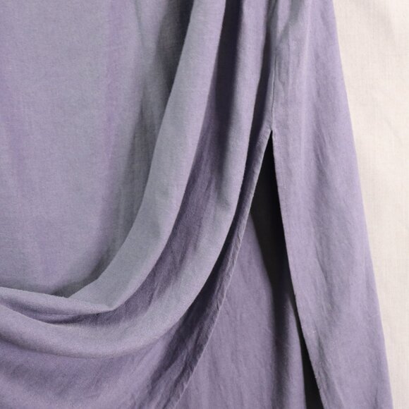 Free People Julietta Off Shoulder Maxi Dress S Blue Granite Linen Puff Sleeve - Picture 16 of 16